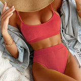 STRIPED WOMEN S SWIMWEAR VIBRANT BIKINI SET_CWMW0175