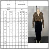 LONG SLEEVE BODYCON DRESS DEEP V PATCHWORK_CWDMD5967