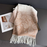 Autumn Winter Paisley Colorblock Tassel Scarf_Cwasc03274
