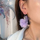 HANDMADE FABRIC FLOWER V SHAPE EAR CUFFS_CWMM6266
