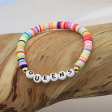 COLORFUL POLYMER CLAY LETTER BEADED BRACELET_CWMM3570
