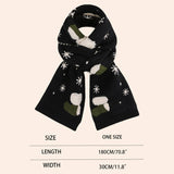 Red Knit Christmas Scarf - Faux Cashmere Reindeer_Cwasc0127