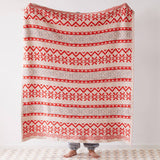 CHRISTMAS SNOWFLAKE KNITTED JACQUARD BLANKET_CWMM1476