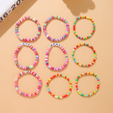 FASHION BEADED ENGLISH LETTER STACKED BRACELET SET_CWMM3541