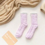 NON SHEDDING THICK SOLID COLOR MID TUBE SOCKS_CWMS0972