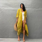 BAMBOO COTTON TIE DYE BEACH COVER UP CARDIGAN_CWMM6301