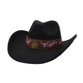 MEN WOMEN FELT FEDORA HAT ETHNIC COWBOY_CWAH04451