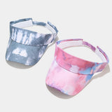 Tie-Dye Visor Hat Sunshade Cap For Spring/Summer_Cwah3296