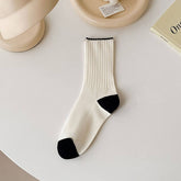 AUTUMN AND WINTER COLOR MATCHING MID CALF SOCKS_CWMS0902
