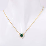 STAINLESS STEEL BIRTHSTONE HEART NECKLACE_CWMM5667