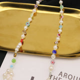 Womens Natural Freshwater Pearl Necklace