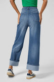 Cwjp0586_High Waist Straight Leg Wide Leg Jeans