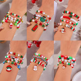 CHRISTMAS COMBINATION COLORFUL ELASTIC BRACELET_CWAJE2381