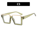FASHIONABLE SQUARE FLAT GLASSES ANTI BLUE LIGHT_CWASG0317