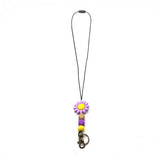SIMPLE SILICONE BEAD FLOWER LANYARD KEYCHAIN_CWMM1578
