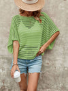Pullover Fashion Short Sleeve Patchwork Knitwear_Cwosws0044