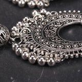 RETRO CRESCENT SHAPE EXAGGERATED BELL EARRINGS_CWAJE2239