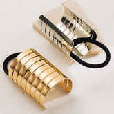 SLEEK OVAL METAL ELASTIC HAIR TIE FOR WOMEN_CWAHA6181