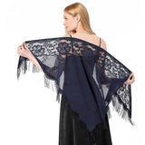 LACE SHAWL LACE TRIANGLE SCARF SHAWL_CWASC1076