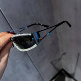 PERSONALIZED DIAMONDSTUDDED RETRO HOLLOWSUNGLASSES_CWASG0765