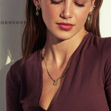 Vintage Green Aventurine Natural Stone Necklace_Cwmm5521