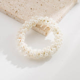 Gold Thread Pearl Elastic Hair Tie For Women_Cwaje05910