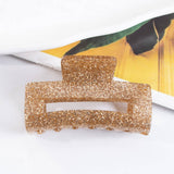 Cwaha1437_Glitter Powder Rectangle Gentle Hair Claw Clip