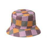 NEW COLORFUL PLAID DIAMOND PRINT BUCKET HAT_CWAH1567