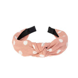 BLACK PRINTED BOW HEADBAND_CWAHA1681