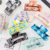 ACRYLIC INK HAIR CLAW LARGE HOLLOW SHARK CLIP_CWAHA0393