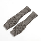 Simple Solid Color Striped Half Finger Gloves_Cwag0090
