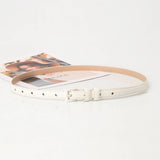 Cwabe0907_Women'S Small Square Buckle Thin Belt