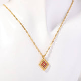 DECEMBER BIRTHSTONE COLORED ZIRCON NECKLACE_CWMM5652
