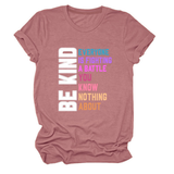Trendy Womens Tee With Kindness Slogan