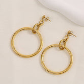 CREATIVE 18K STEEL HOLLOW CIRCLE GEOMETRIC EARRINGS_CWMM8907