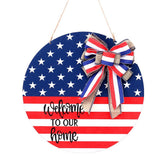 INDEPENDENCE DAY USA FLAG WOODEN DOOR SIGN_CWMM9894