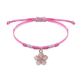 PINK FOUR LEAF CLOVER LOVE WOVEN BRACELET_CWAJE0732