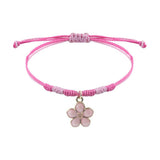 PINK FOUR LEAF CLOVER LOVE WOVEN BRACELET_CWAJE0732