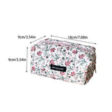 Floral Cotton Makeup Bag Large Travel Hand Pouch_Cuab00721