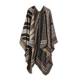 STRIPED SHAWL WARM CASHMERE ALL MATCH CAPE_CWASC2251