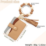 SILICONE BEAD BRACELET KEYCHAIN WITH ID WALLET_CUAB00446