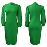 SOLID COLOR TEMPERAMENT FASHION PLUS SIZE DRESS_CWDMD3707