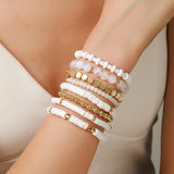 SIMPLE MULTI STRAP POLYMER CLAY BRACELET SET_CWMM3527