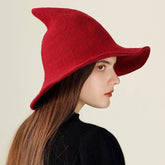 HALLOWEEN POINTED WITCH HAT KNIT FOLDABLE_CWAH0617