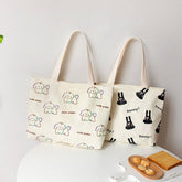 CUTE CARTOON CANVAS TOTE BAG FOR GIRLS LARGE_CWAB5659
