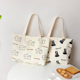 CUTE CARTOON CANVAS TOTE BAG FOR GIRLS LARGE_CWAB5659