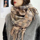 THICK PLAID SHAWL SCARF SOFT WARM WRAP FOR WOMEN_CWASC0169