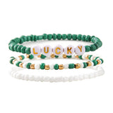 ST PATRICKS DAY RICE BEAD ALPHABET BRACELET SET_CWMM3506