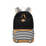 BACKPACKS FOR SCHOOL STRIPED CANVAS LAPTOP BAG_CWAB5510