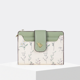 Fresh Floral Colorblock Mini Wallet With Zipper_Cwab06212
